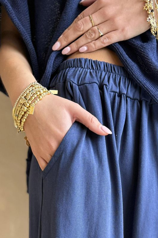 Jo Jo Quirky Classic Barrel Pant Navy